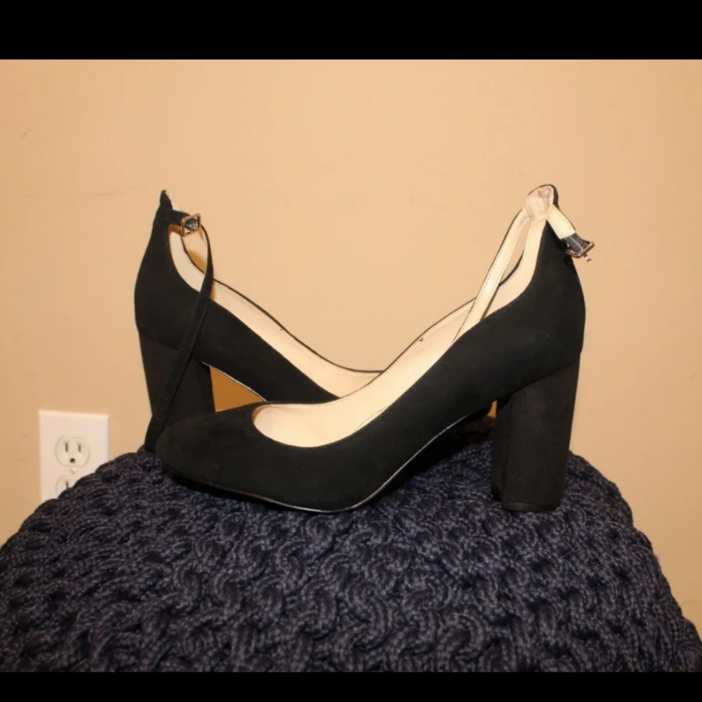 Marc Fisher suede ankle strap heels